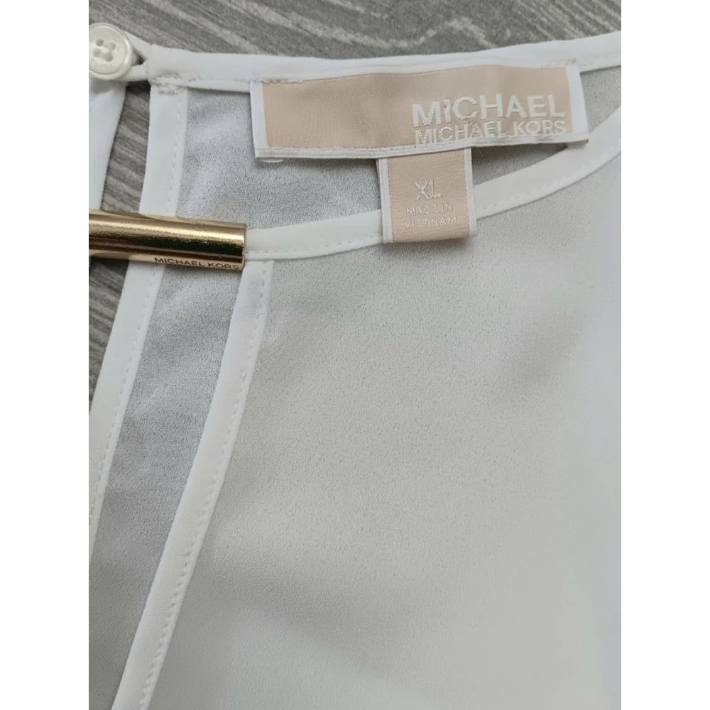 Women's Michael Kors White Blouse Size XL